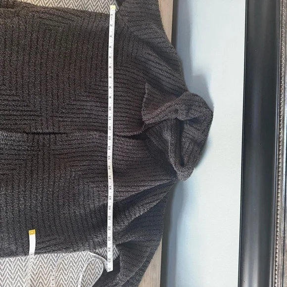 Barefoot Dreams Charcoal Ribbed Cardigan - Picture 4 of 8